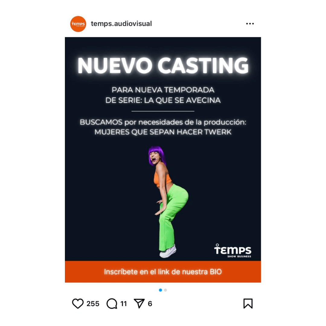 Nuevo casting en Temps